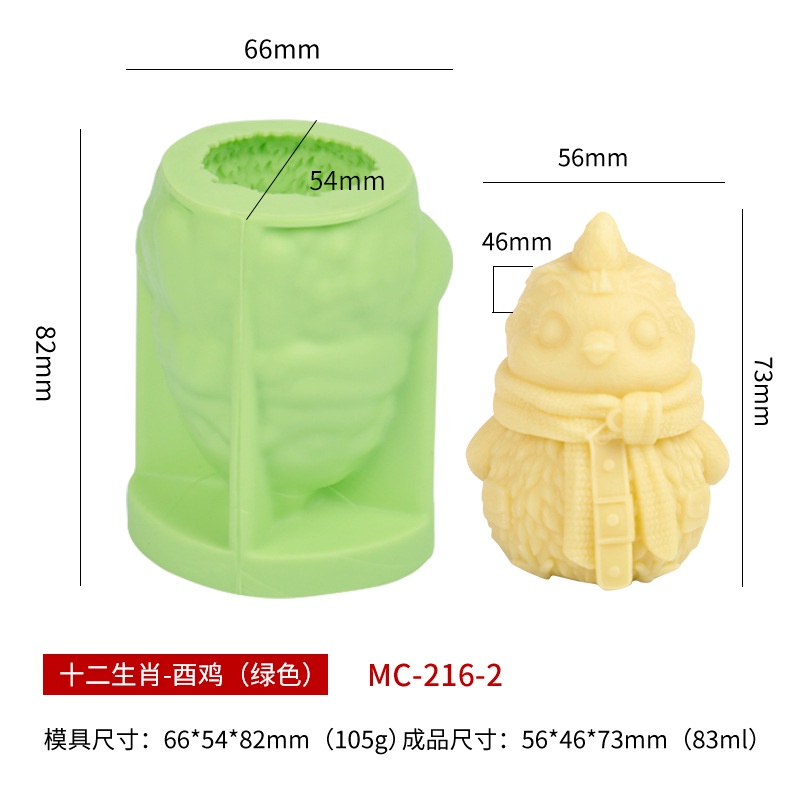 Khuôn Silicon Làm Đá Viên / Sô Cô La / Đá Viên Hình Búp Bê Hoạt Hình 12 Cung Hoàng Đạo
