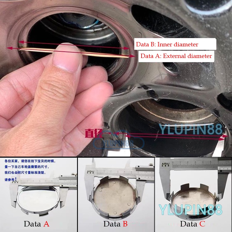 Bộ 4 Nắp Đậy Trục Bánh Xe Hơi In Logo Vossen 56mm 60mm 68mm Vossen Chuyên Dụng Cho TE37