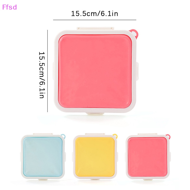 {Ffsd} Hộp Đựng Thức Ăn Trưa Di Động Bằng Silicone Tái Sử Dụng Được Thân Thiện Với Môi Trường
