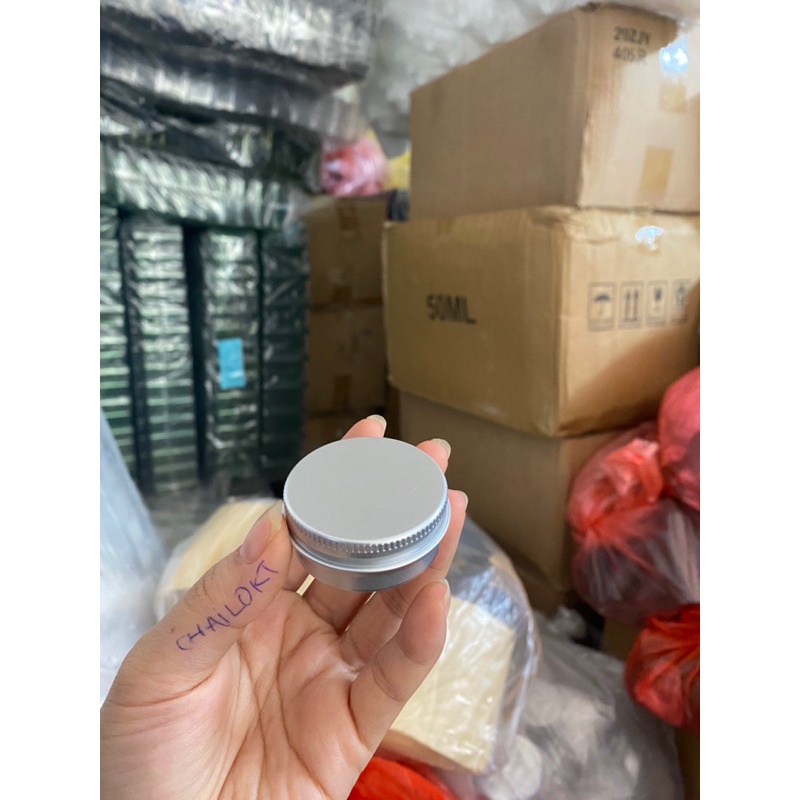 Hũ thiếc 15g nắp vặn, hũ đựng nước hoa khô, son handmade, chiết mĩ phẩm .