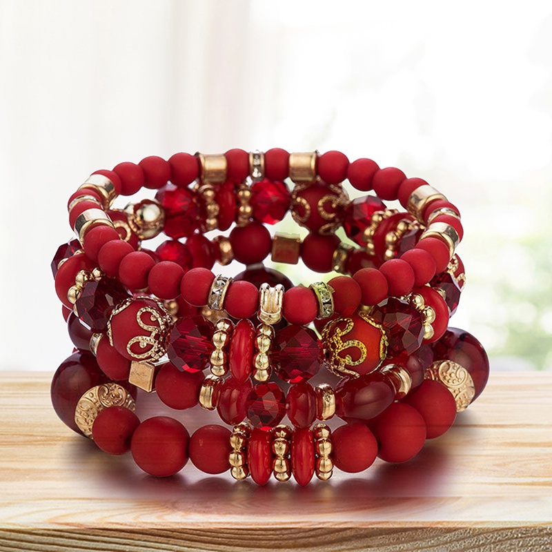 Ygt Set 4 Vòng Tay Chuỗi Hạt Phong Cách Bohemian Thời Trang Cho Nữ