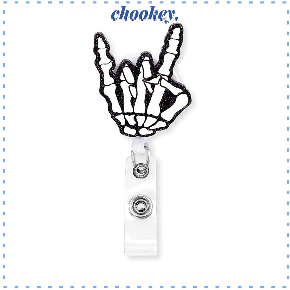 CHOOKEY Móc Chìa Khóa Có Thể Thu Gọn Bằng Acrylic Để Đựng Thẻ Id Tiện Dụng