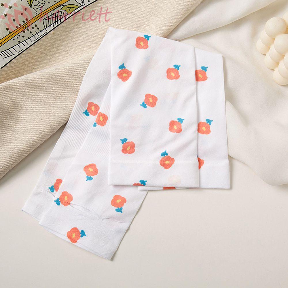 HARRIETT Găng Tay Chống Nắng Bằng Lụa Lạnh Họa Tiết Hoạt Hình Dành Cho Nữ