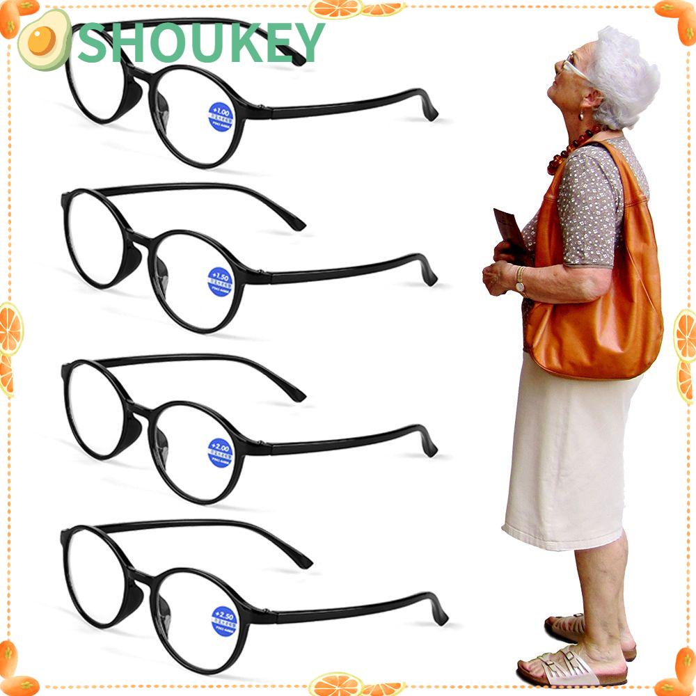 SHOUKEY Kính Đọc Sách Gọng Tròn Chống Mỏi Mắt + 1.00 ~ + 4.00
