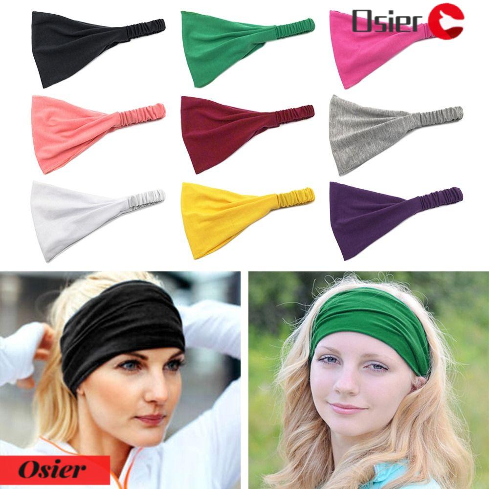 OSIER1 Bộ 3 Băng Đô Thể Thao Màu Sắc Thời Trang