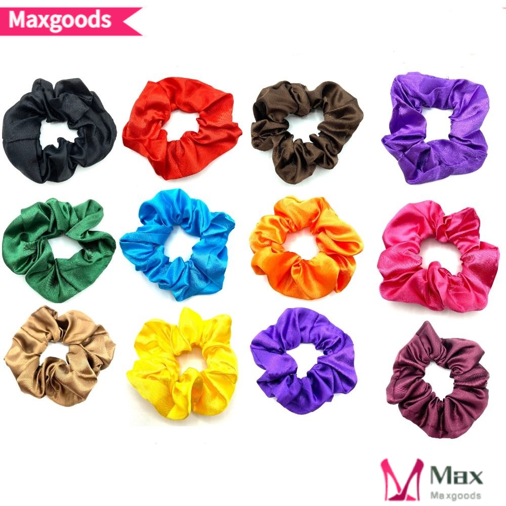 MAXG Dây Cột Tóc Đuôi Ngựa Bằng Lụa Satin Thời Trang Cho Nữ Giá Đỡ