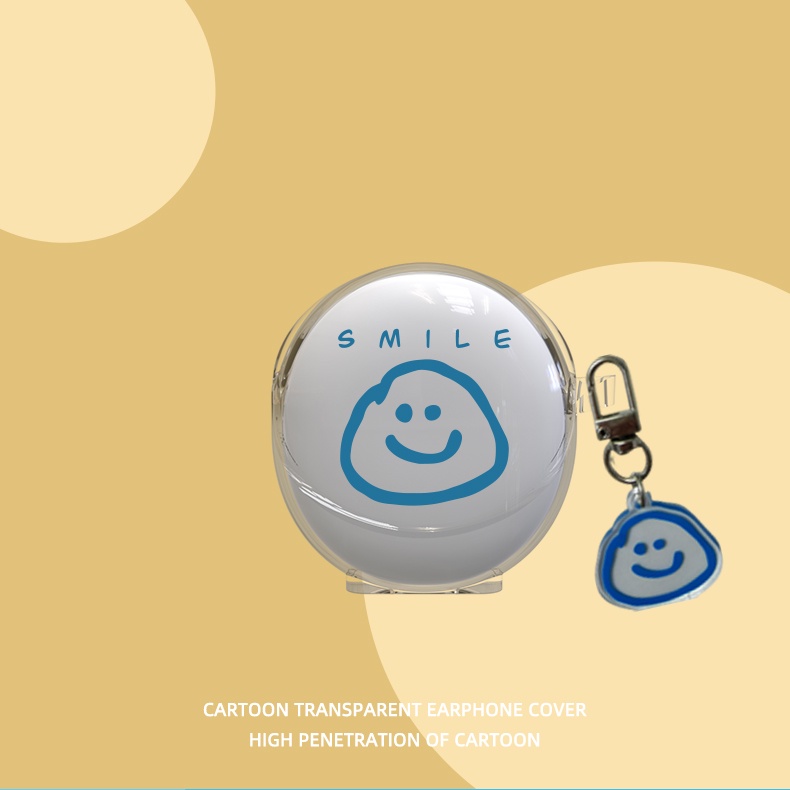 Vỏ Bảo Vệ Hộp Sạc Tai Nghe Bluetooth Không Dây OPPO Enco air3 Bằng TPU Mềm Trong Suốt Kèm Móc Khóa Hoạt Hình