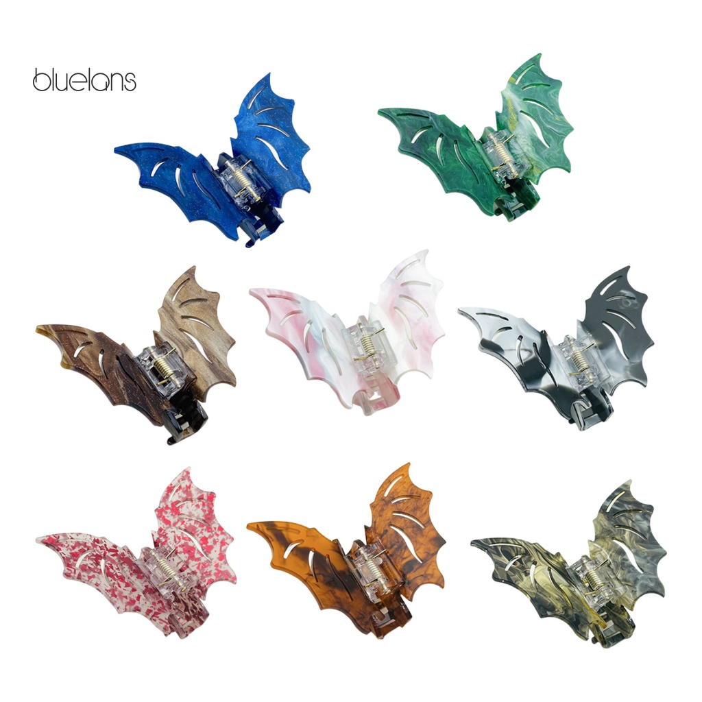 Kẹp Tóc Hình Dơi Màu Trơn Chống Trượt Phong Cách Gothic