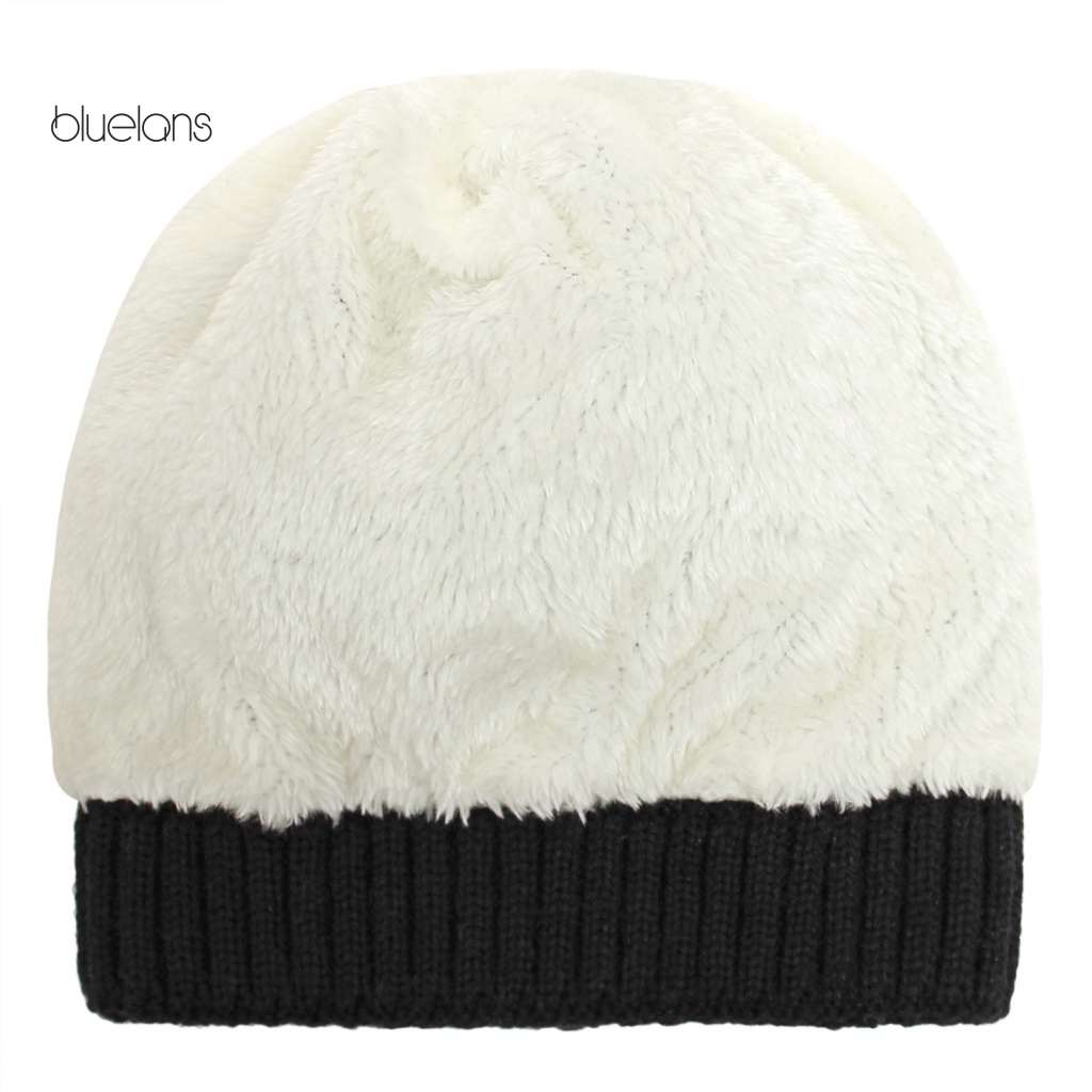 Mũ Beanie Đính Hai Quả Bông Dày Dặn Họa Tiết Hoạt Hình Dễ Thương Cho Bé Gái