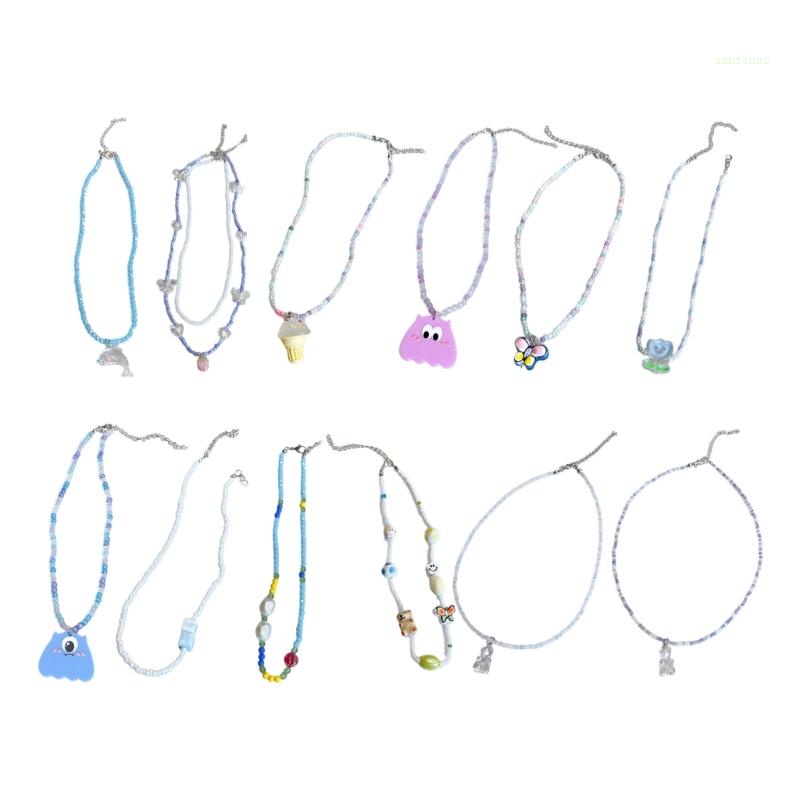 Vòng Cổ Choker Đính Hạt Nhiều Màu Sắc Thời Trang Cho Nữ