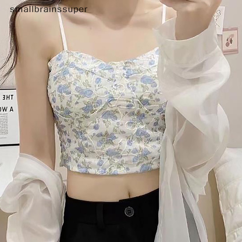 Áo Hai Dây Mỏng Họa Tiết Hoa Thời Trang Mùa Hè Quyến Rũ Cho Nữ