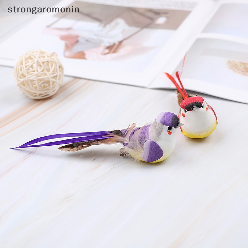 Tổ Chim Nhân Tạo mini Có Lông Vũ Dùng Trang Trí Nhà Cửa / Sân Vườn