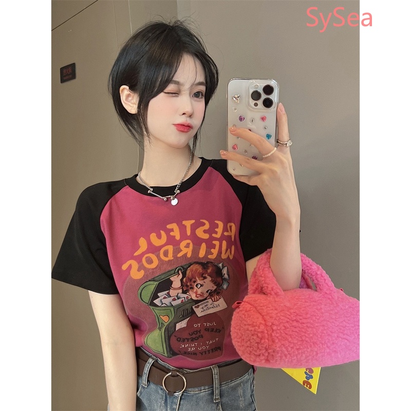 Áo Sơ Mi Ngắn Tay Họa Tiết Hoạt Hình Thời Trang Mùa Hè Cho Nữ