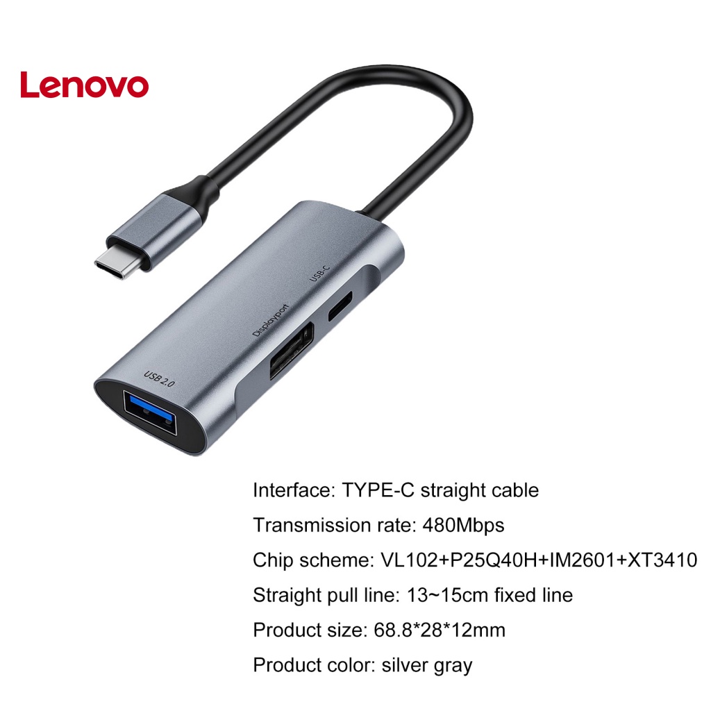 Bộ Chia Cổng PD 60W USB 2.0 USB C 3 Trong 1 Đa Năng Tiện Dụng