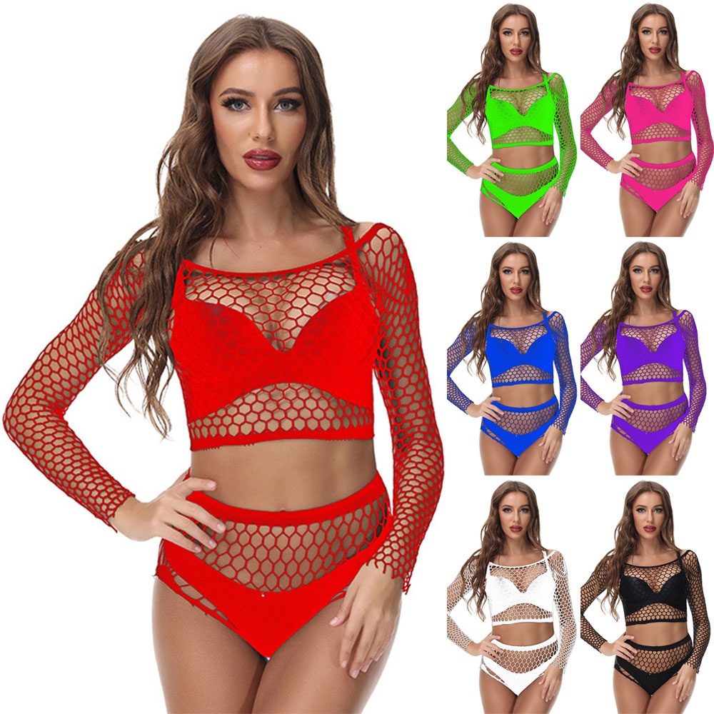 Áo liền quần Lưới Thiết Kế Mới Gợi Cảm Cho Nữ