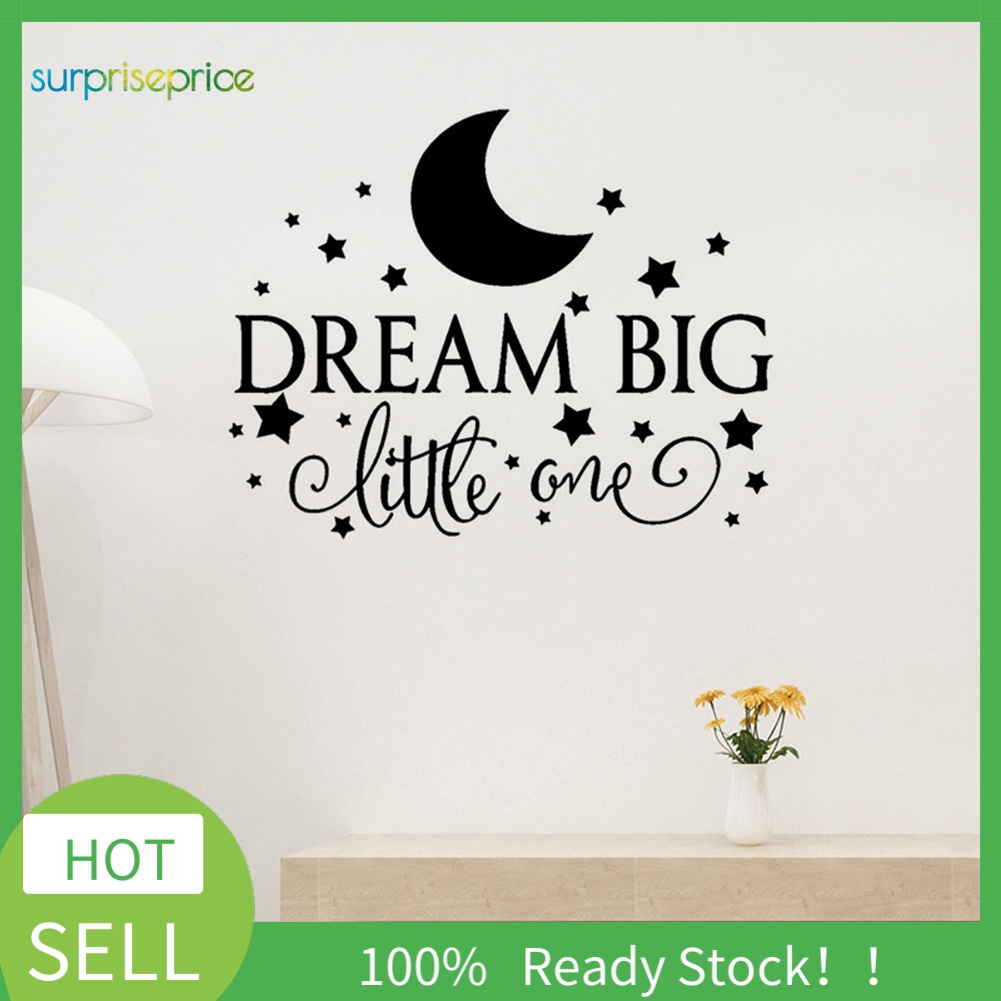 (Bất Ngờ) Hình Dán Tường Ngôi Sao Mặt Trăng Lớn Nhỏ Nhắn Trang Trí Phòng Trẻ Em