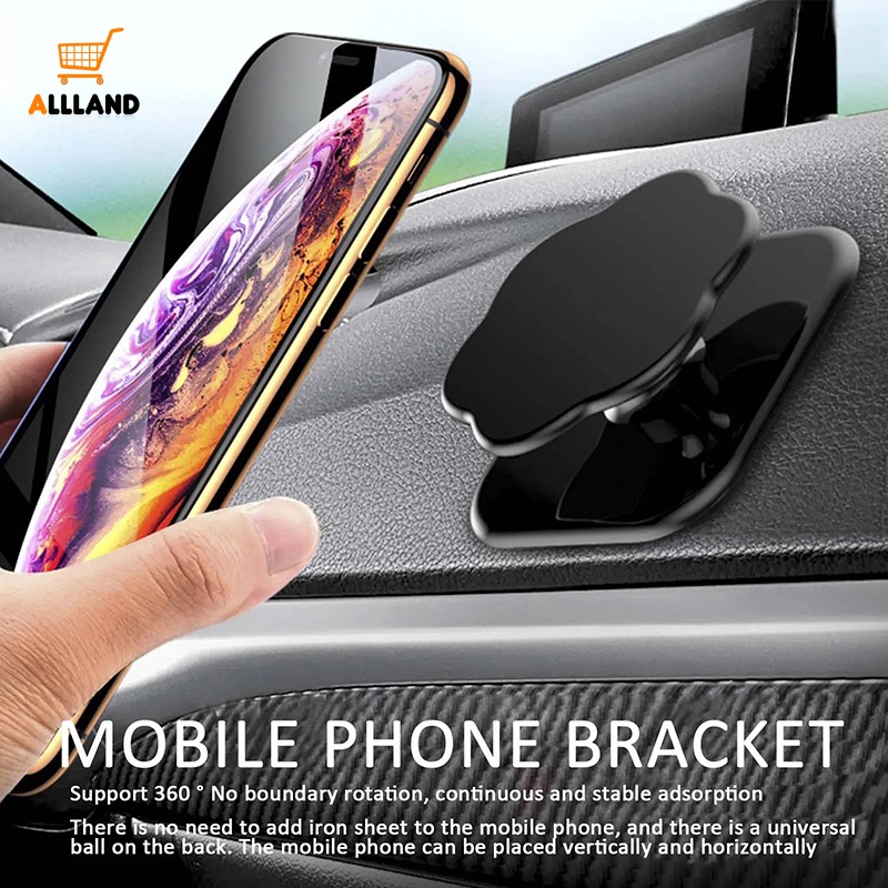 1 Giá Đỡ Điện Thoại / Máy Tính Bảng Mini Tự Dính Hấp Thụ Mạnh Chống Trượt Có Thể Xoay Dùng Trong Xe Hơi