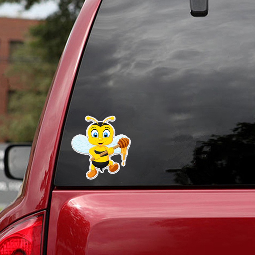 Miếng Dán Trang Trí Cửa Sổ Bằng PVC Chống Thấm Nước Hình Chú Ong Dễ Thương