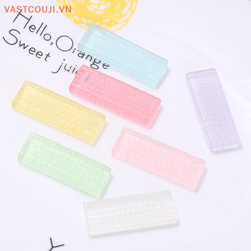 Bộ 2 Mô Hình Kem VASTJI Mini Màu Dạ Quang Dùng Trang Trí Nhà Búp Bê