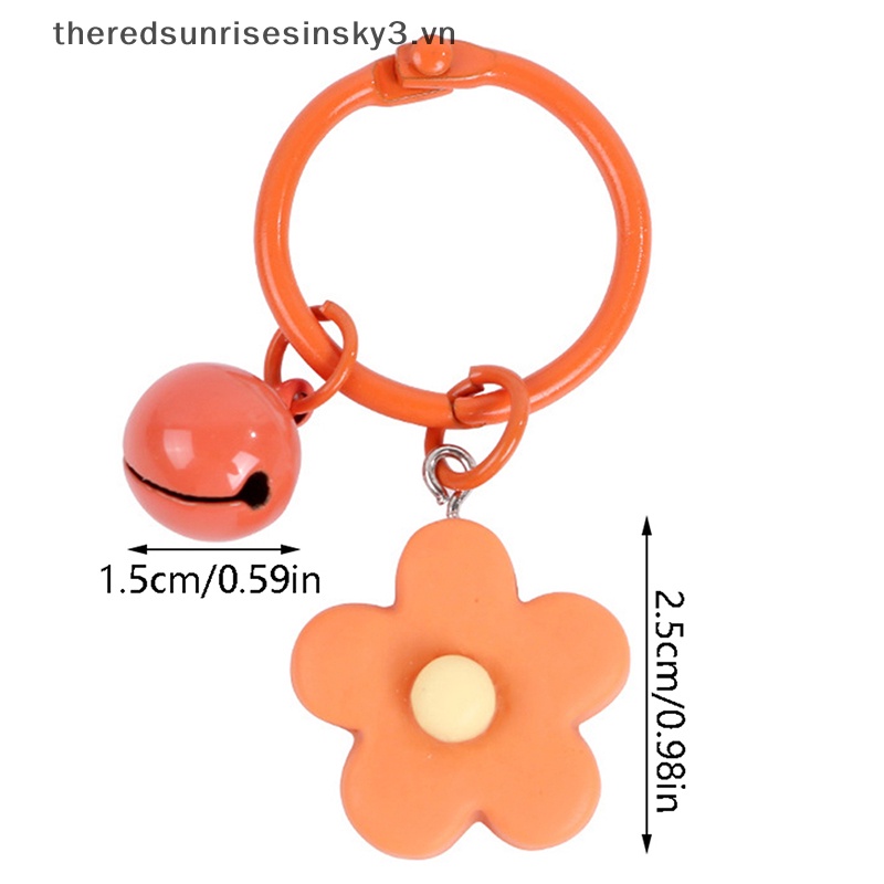 1 Móc Khóa Resin Thủ Công Hình Bông Hoa Nhiều Màu Dễ Thương