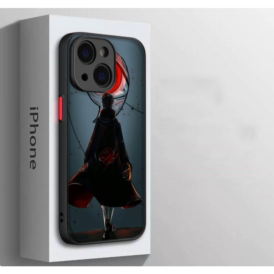 Ốp Điện Thoại Dẻo Họa Tiết Hoạt Hình Naruto Uchiha Obito Cho iPhone SE2 SE3 7 8 Plus XR XS Max 11 Pro Max 353B Đen