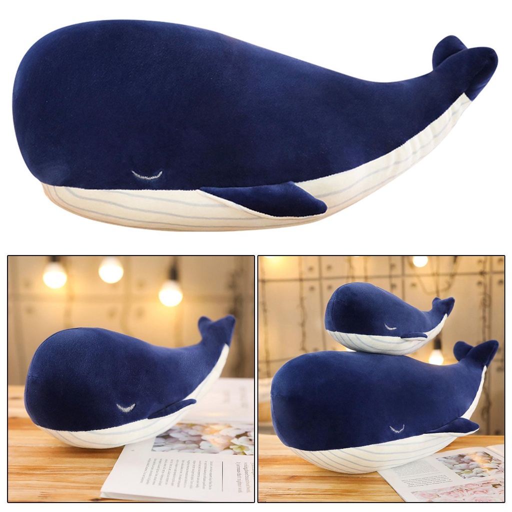 1 Cá Voi Nhồi Bông 25cm Dùng Trang Trí Giáng Sinh