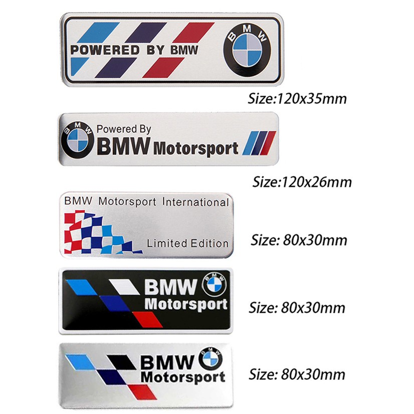 Miếng Dán Trang Trí Thân Xe Hơi BMW M Power M6 M8 E36 E39 E46 E90 E60 F10 F30 F20 G20 G30 E53 E85 E70 E84 F48 F15 G01