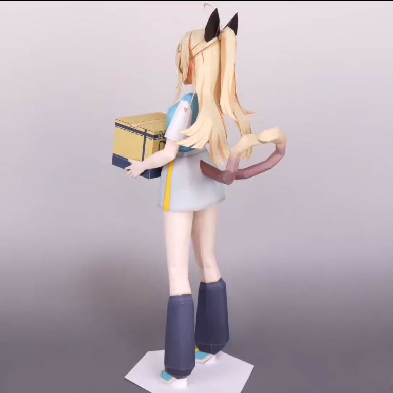 Mô hình giấy anime girl Anime Game  Kirara in School Uniform