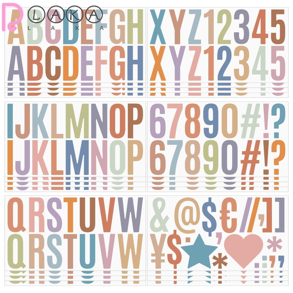 LAKAMIER Set 24 Tấm Sticker 2.5 Inch Tự Dính In Chữ Cái Ký Tự Lớn Trang Trí Hộp Thưbox