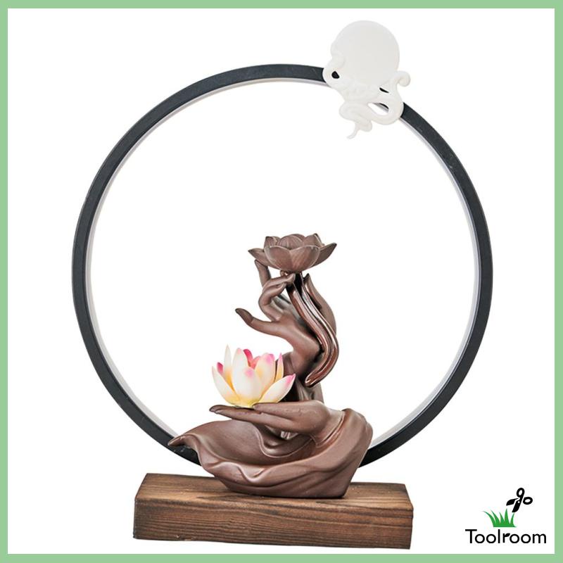 Giá Đỡ Đèn LED Hình Thác Nước Bằng Gốm Sứ Dùng Trang Trí