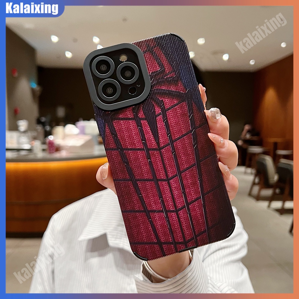 Ốp Điện Thoại Da Mềm In Hình Spiderman Cho iPhone 14 Plus 13 Pro Max 12 Pro Max 11 Xs Max XR 7 8 Plus