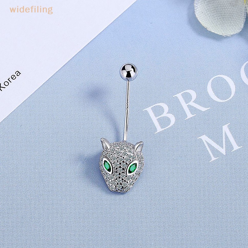 Khuyên Rốn Họa Tiết Da Báo Đính Đá Zircon Thời Trang