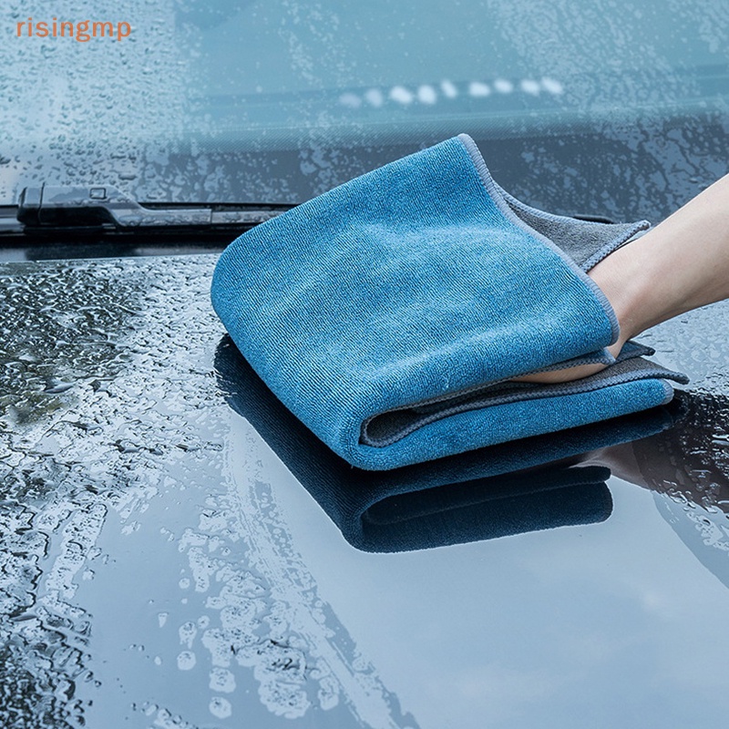 Khăn Lau Xe Hơi Hai Mặt Bằng Sợi Microfiber Mềm Mại Thấm Hút Nước Mạnh