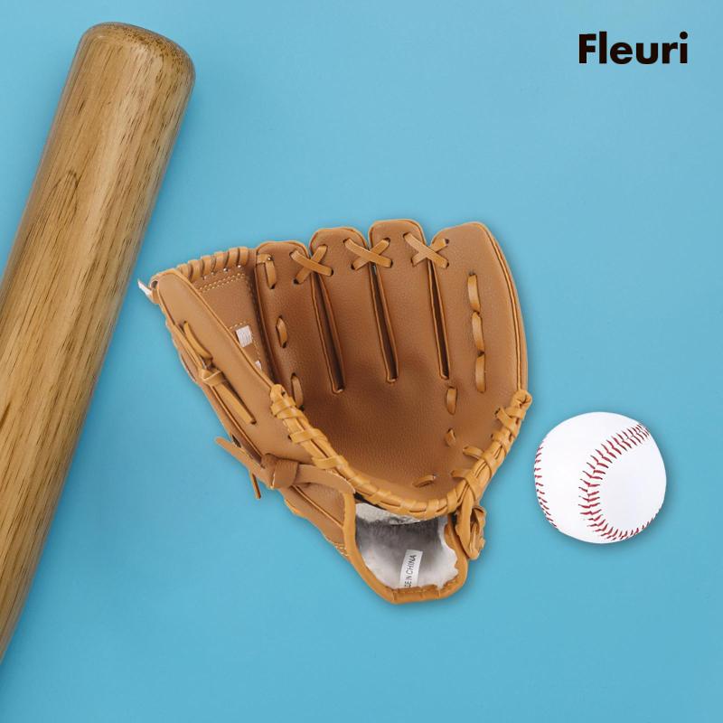 Găng Tay Bóng Chày Và Bóng Lông Mềm Mại Màu Nâu Sturdy Cho Trẻ Em Và Người Lớn