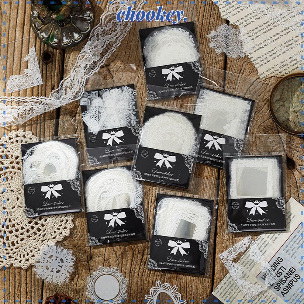 CHOOKEY Bộ 30 Miếng Dán Trang Trí Bằng PVC Phong Cách Vintage