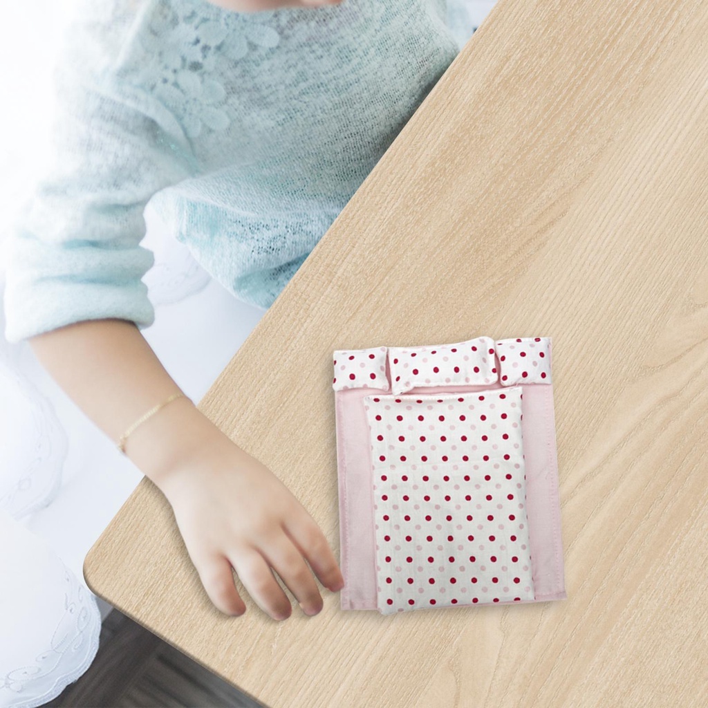 Giường Ngủ Mini Tỉ Lệ 1: 12 Kích Thước 6 inch Trang Trí Nhà Búp Bê