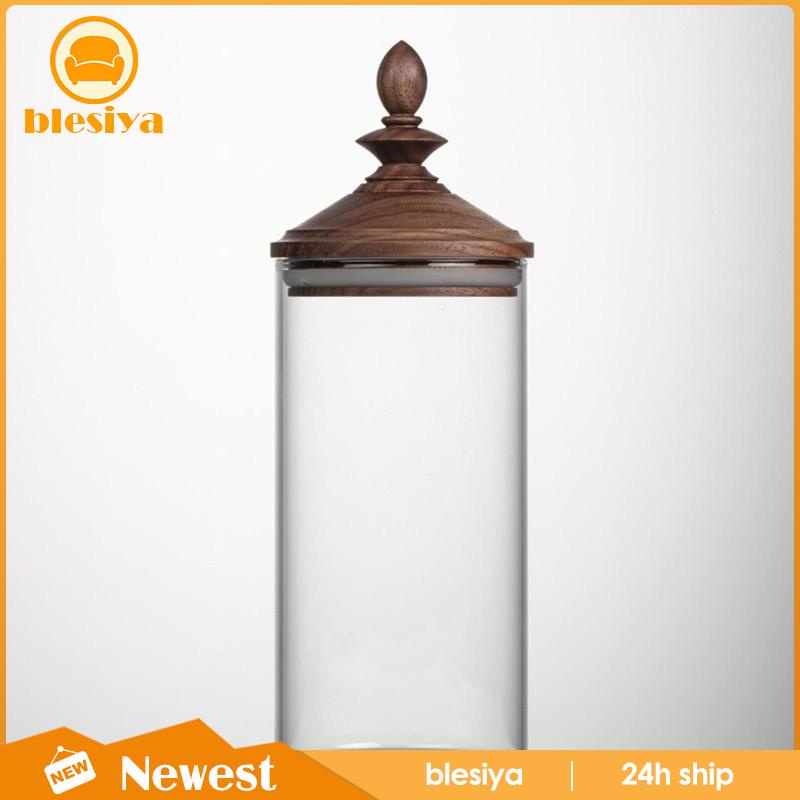 Hũ Thủy Tinh Đựng Trà / Thực Phẩm Đa Năng Có Nắp Gỗ Sắp Xếp Gọn Gàng Cho Nhà Hàng / Quán Bar / Khách Sạn