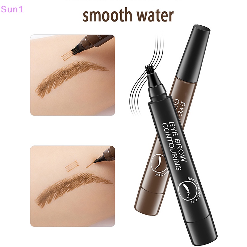 Bút Kẻ Lông Mày Dạng Lỏng 4 Chấu Chống Nước Lâu Trôi 5 Màu Tùy Chọn