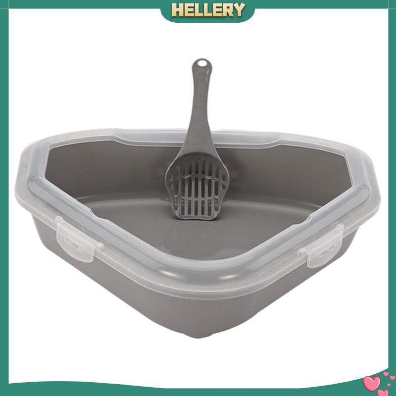 Khay Đựng Cát Vệ Sinh Hình Tam Giác Gắn Góc Giường Cho Mèo Cưng
