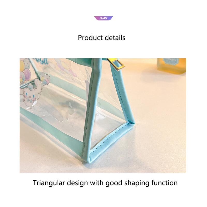 1 Túi Đựng Bút Bằng PVC Trong Suốt Hình Cinnamoroll Kuromi My Melody Dễ Thương