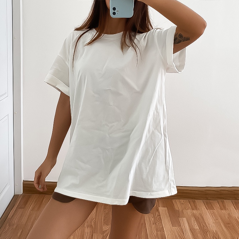 Áo Thun Thể Thao Tay Ngắn Dáng Rộng Thoáng Khí Thời Trang Cho Nữ