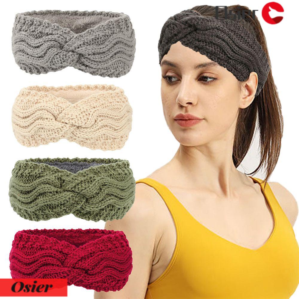 OSIER1 Băng Đô Len Mềm Mại Co Giãn Giữ Ấm Tai Cho Nữ