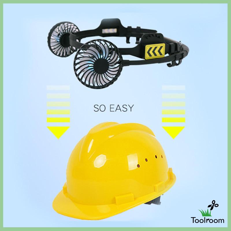 Quạt Làm Mát Mũ Bảo Hiểm Cứng Cáp Chuyển Đổi Gió Mạnh Đa Năng Dễ Lắp Đặt Có Quạt Và Đèn Ngủ An Toàn