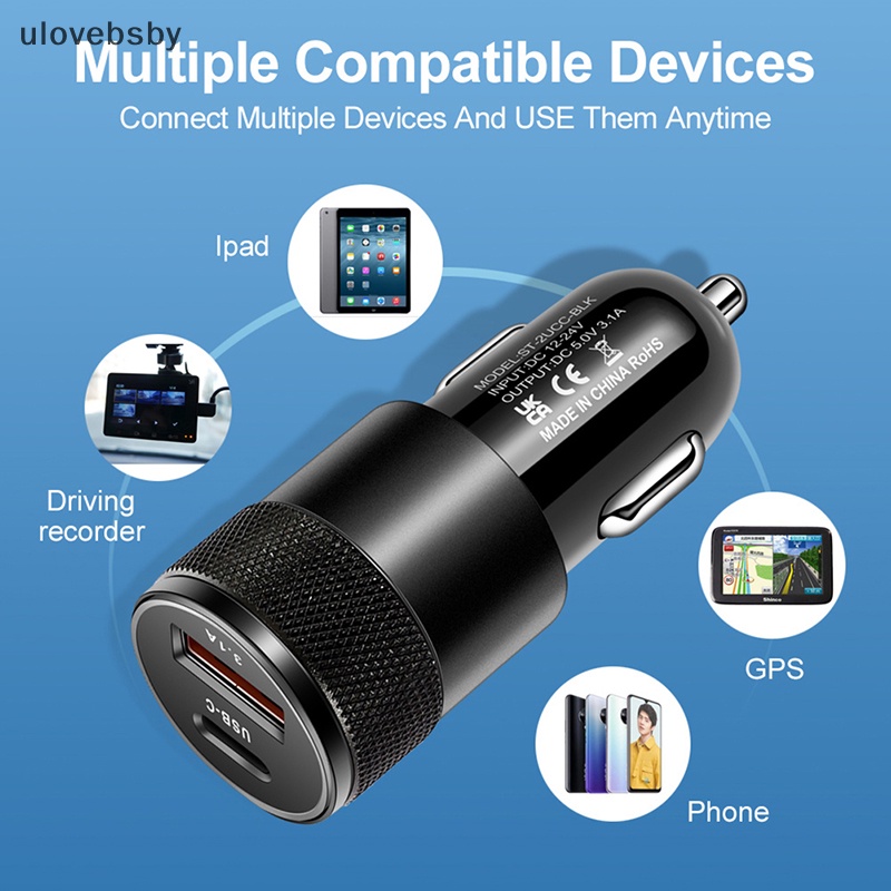 Tẩu Sạc Nhanh USB 18W PD 20W 3.1A 38W Cho Xe Hơi