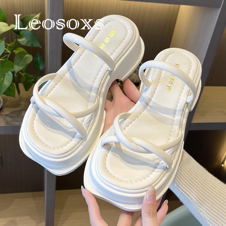 Leosoxs dép sandal nữ dép nữ dép bánh mì nữ dép bánh mì Chống Trượt 070621