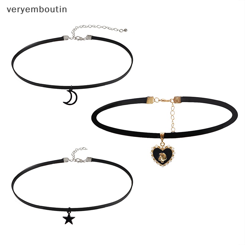 Vòng Cổ Choker Da PU Màu Đen Phong Cách Gothic Cho Nữ