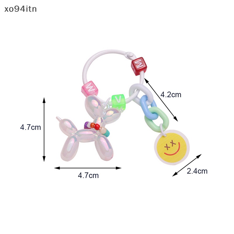 Tn Móc Khóa Acrylic Màu Kẹo Hình Chú Chó Và Bong Bóng Dễ Thương Thời Trang Làm Quà Tặng Cho Bạn Bè n