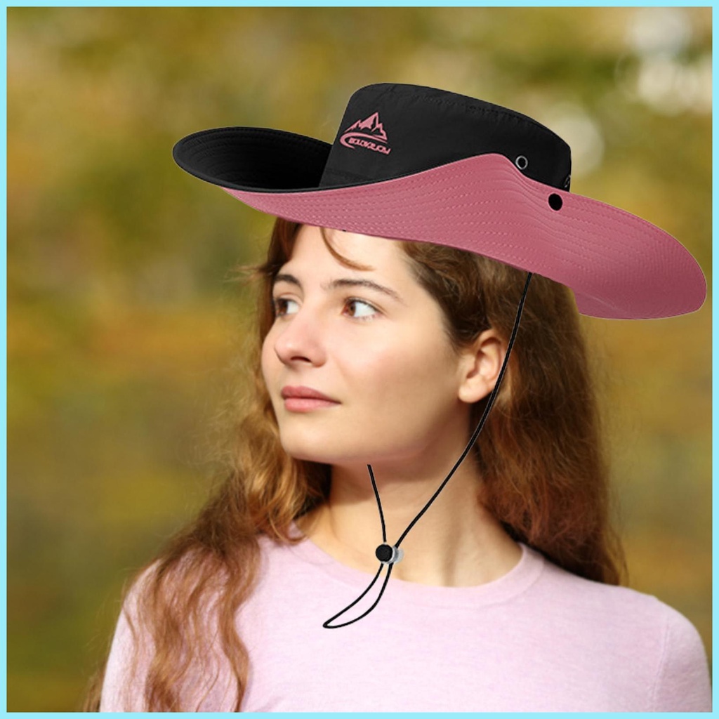 Nón Tai Bèo Vành Rộng Thoáng Khí Kèm Dây Chống Gió Thời Trang Cho Nữ