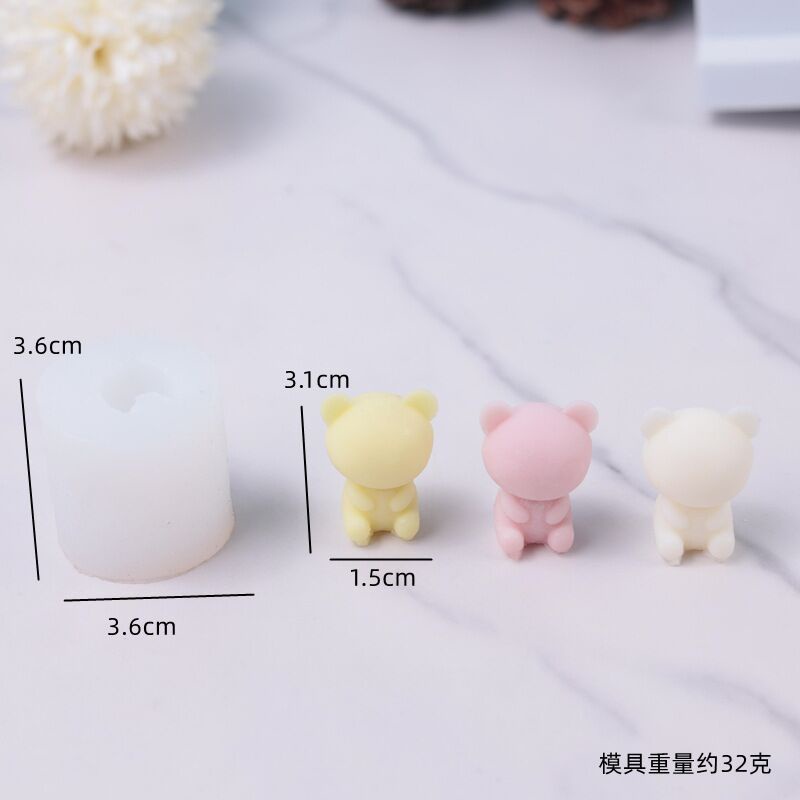 Khuôn Làm Bánh Handmade Silicone Hình Chú Gấu Đáng Yêu