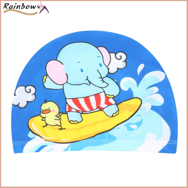 Mũ Bơi Co Giãn Tốt In Hoạt Hình Dễ Thương Dành Cho Bé